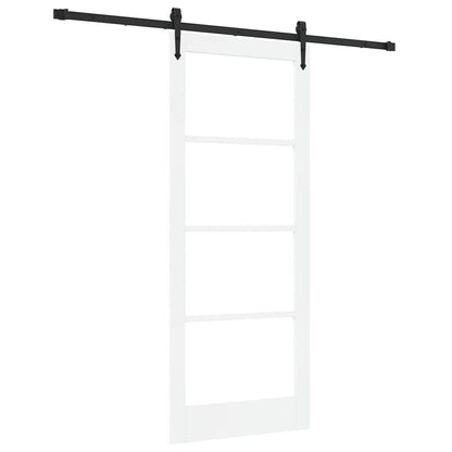 Sliding Door White and Black 83 x 202 cm