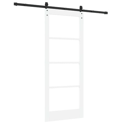 Sliding Door White and Black 83 x 202 cm