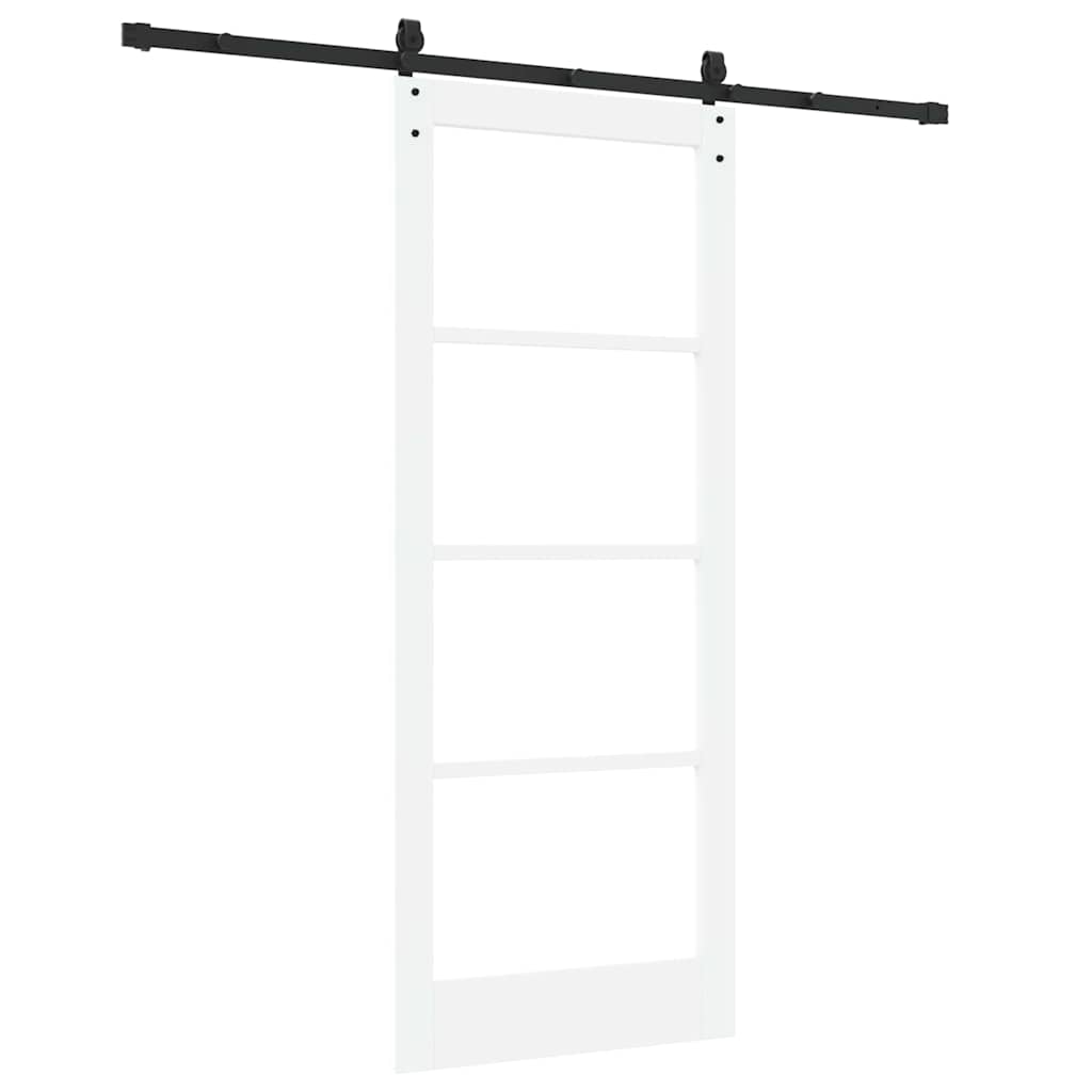 Sliding Door White and Black 83 x 202 cm