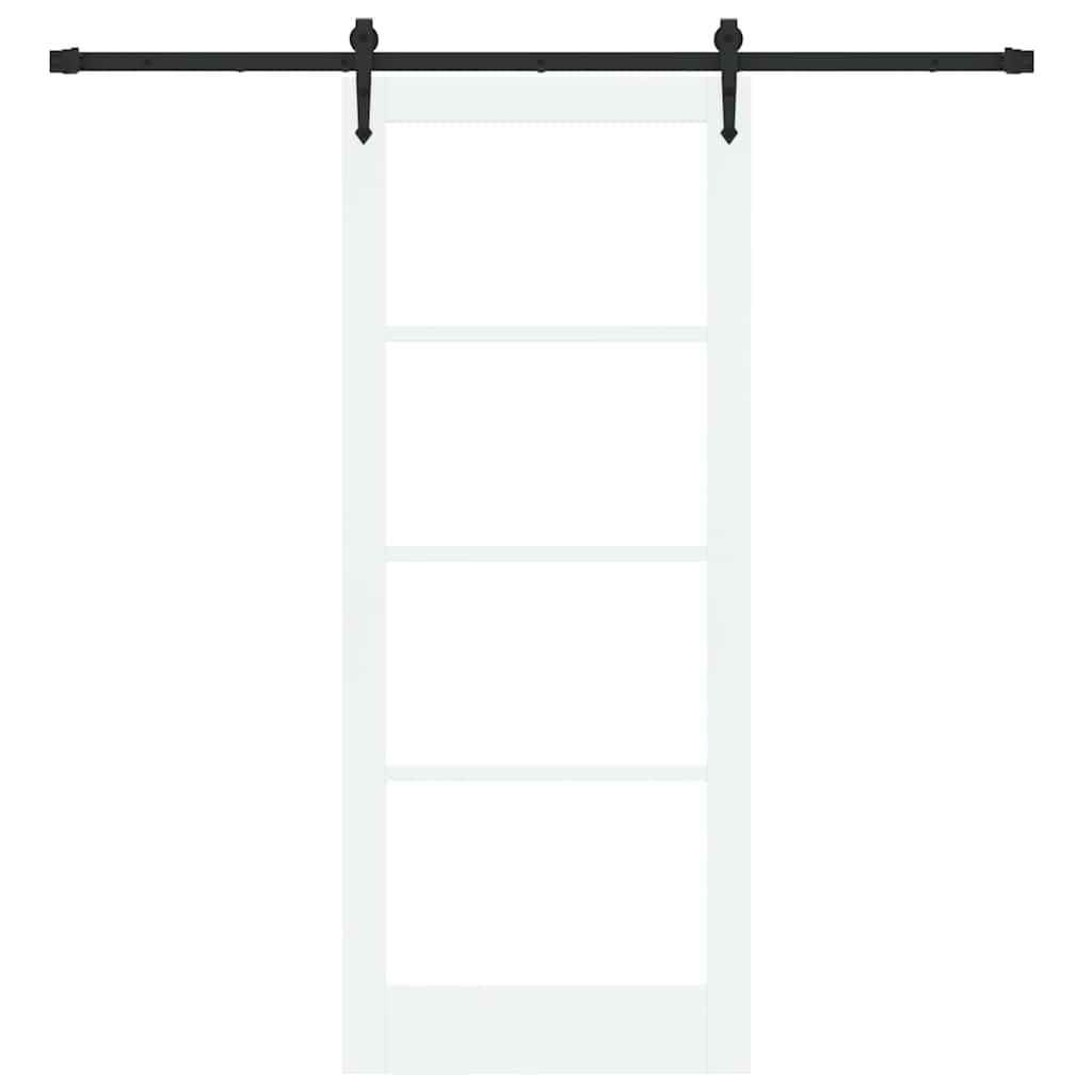 Sliding Door White and Black 83 x 202 cm