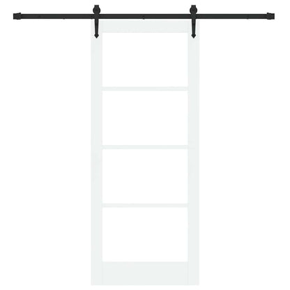 Sliding Door White and Black 83 x 202 cm