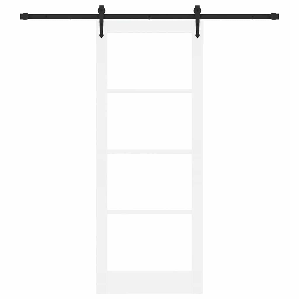 Sliding Door White and Black 83 x 211 cm
