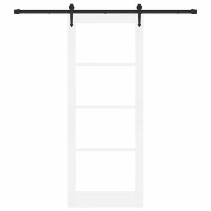 Sliding Door White and Black 83 x 211 cm