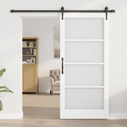 Sliding Door White and Black 93 x 202 cm