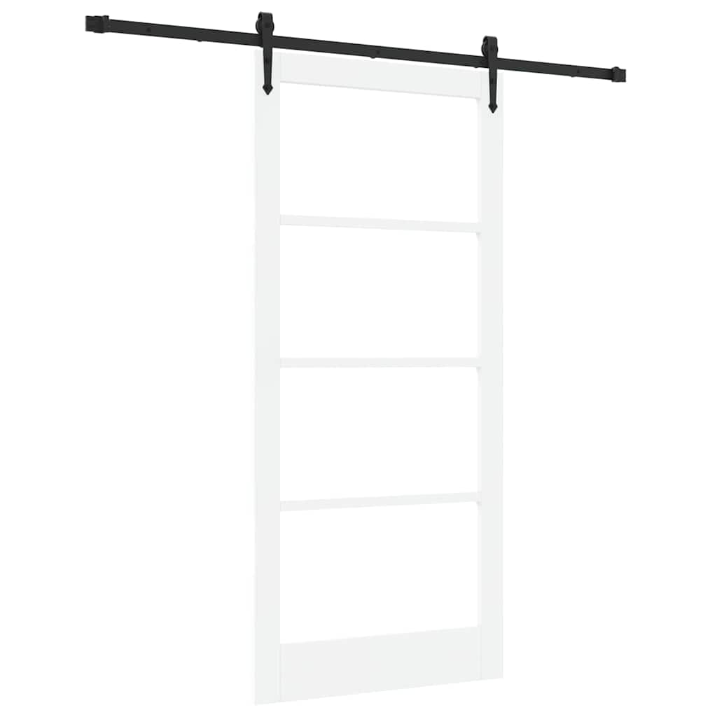 Sliding Door White and Black 93 x 202 cm