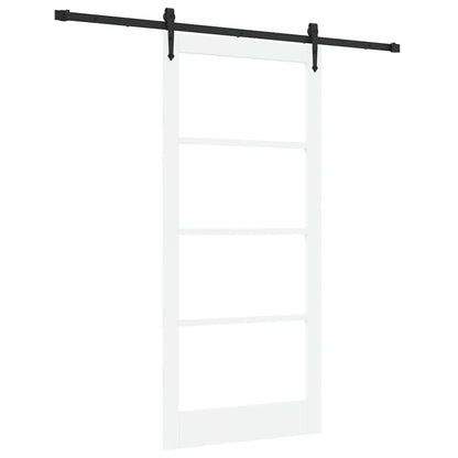 Sliding Door White and Black 93 x 202 cm