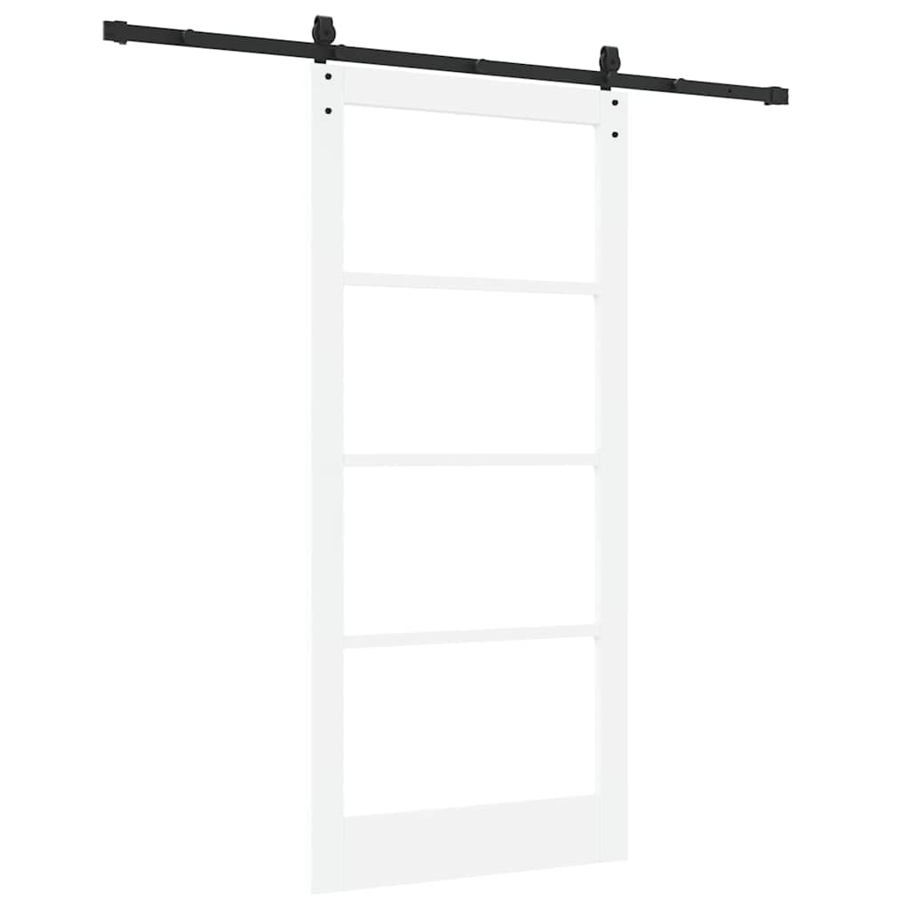 Sliding Door White and Black 93 x 202 cm