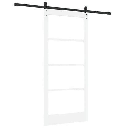 Sliding Door White and Black 93 x 202 cm
