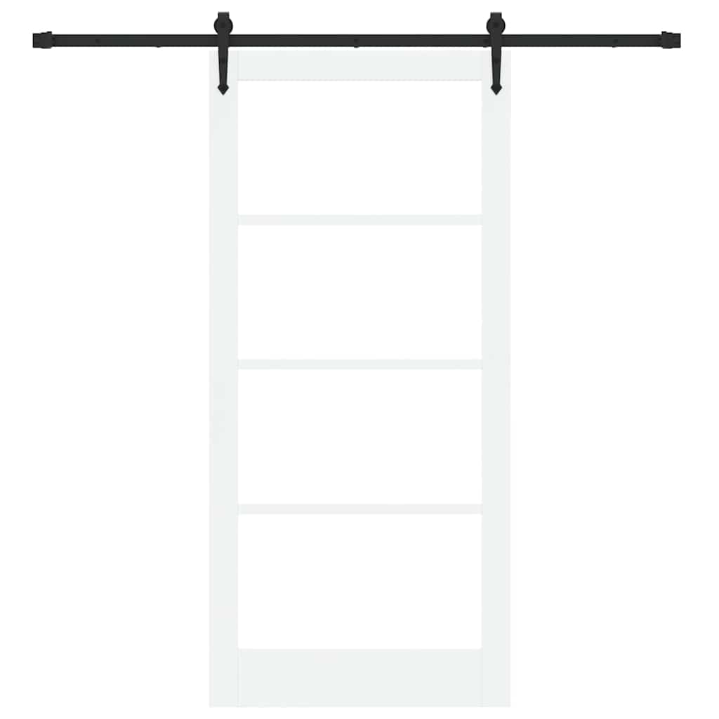 Sliding Door White and Black 93 x 202 cm