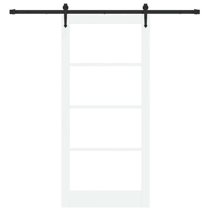 Sliding Door White and Black 93 x 202 cm