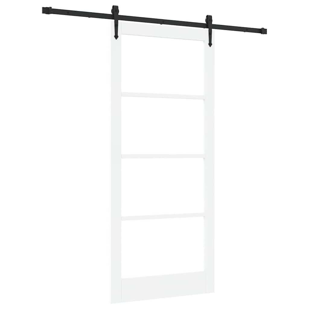 Sliding Door White and Black 93 x 211 cm