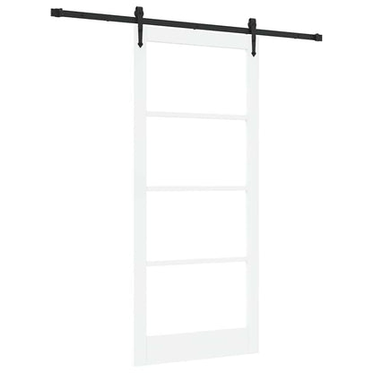 Sliding Door White and Black 93 x 211 cm