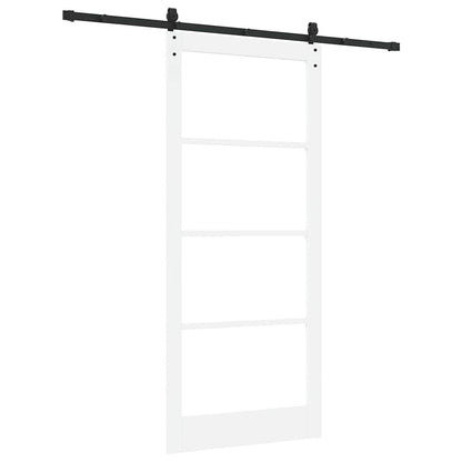 Sliding Door White and Black 93 x 211 cm