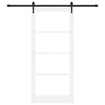 Sliding Door White and Black 93 x 211 cm