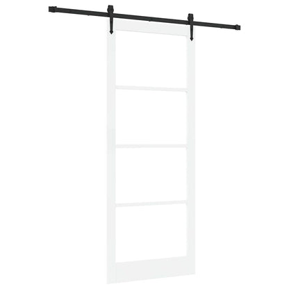 Sliding Door White and Black 93 x 232 cm