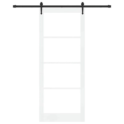 Sliding Door White and Black 93 x 232 cm