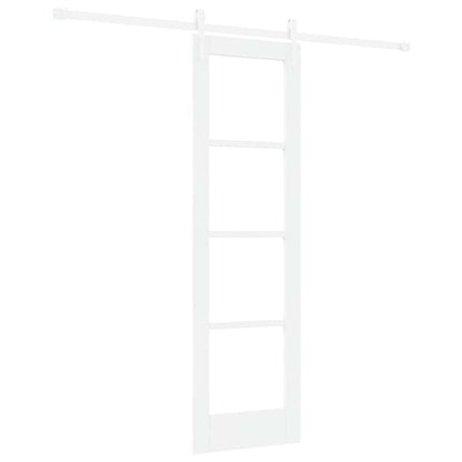 Sliding Door White 61 x 198.5 cm Solid Pine Wood and Glass