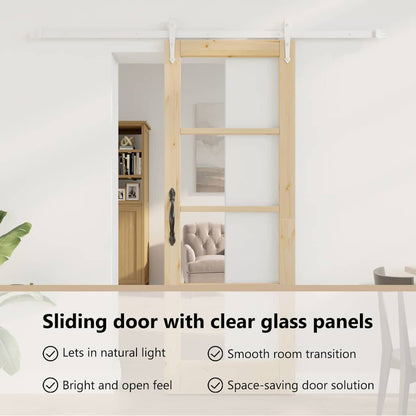 Sliding Door Manual Brown 73.5 x 198.5 cm Wood and metal