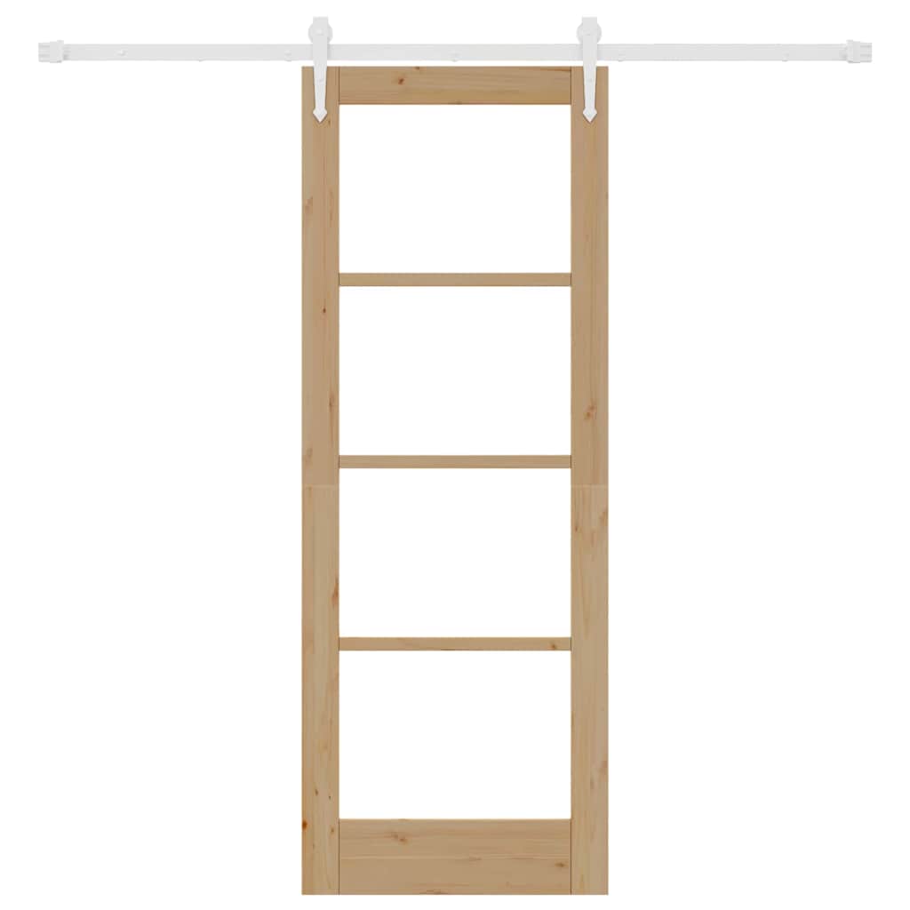Sliding Door Manual Brown 73.5 x 198.5 cm Wood and metal