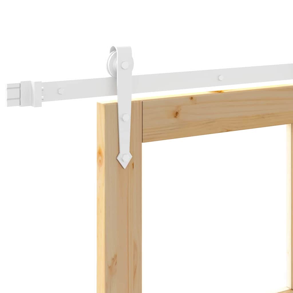 Sliding Door Natural 93 x 202 cm Solid Pine Wood and Glass