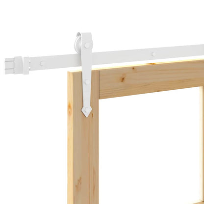 Sliding Door Natural 93 x 202 cm Solid Pine Wood and Glass