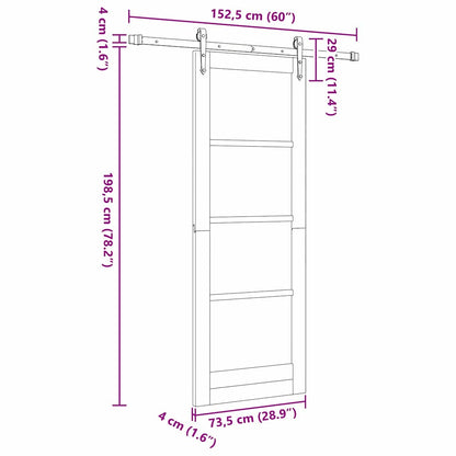 Sliding Door ORKDAL Natural 73.5 x 198.5 cm