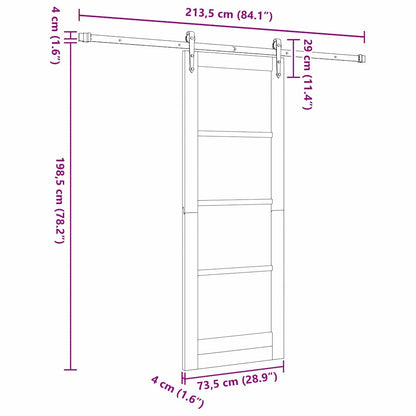 Sliding Door ORKDAL Natural 73.5 x 198.5 cm