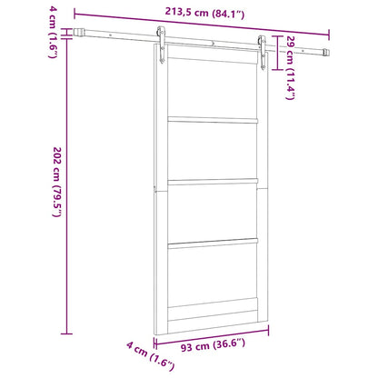 Sliding Door ORKDAL Natural 93 x 202 cm