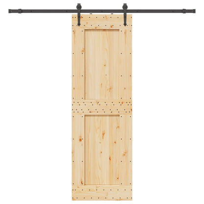 Sliding Door with Hardware Set 70x210 cm Solid Wood Pine