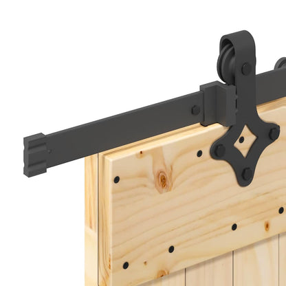 Sliding Door with Hardware Set 85x210 cm Solid Wood Pine