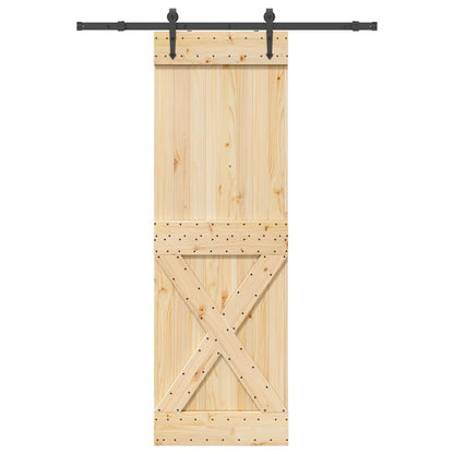Sliding Door with Hardware Set 70x210 cm Solid Wood Pine