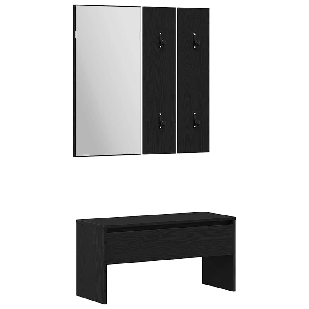 Hallway Furniture Set Wall-mounted 5 pcs Engineered Wood