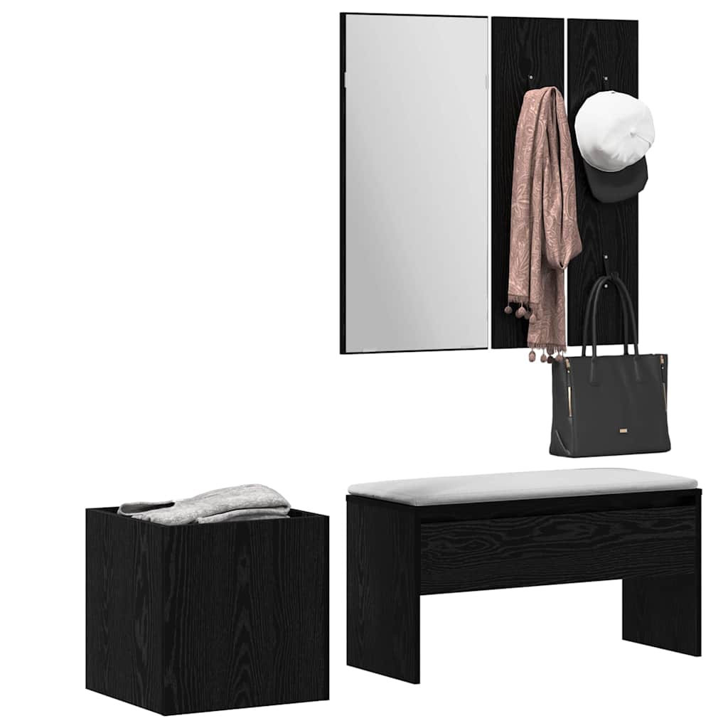 Hallway Furniture Set Wall-mounted 5 pcs Engineered Wood
