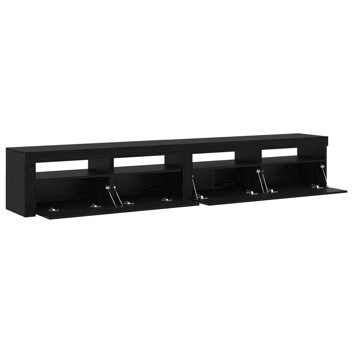 TV Cabinet 2 pcs Black Oak 240 x 35 x 40 cm Engineered Wood