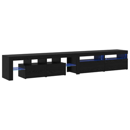 TV Cabinet 3 pcs Black Oak 260 x 37 x 40 cm Engineered Wood