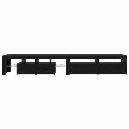 TV Cabinet 3 pcs Black Oak 260 x 37 x 40 cm Engineered Wood