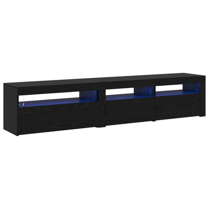 TV Cabinet 2 pcs Black Oak 195 x 35 x 40 cm Engineered Wood