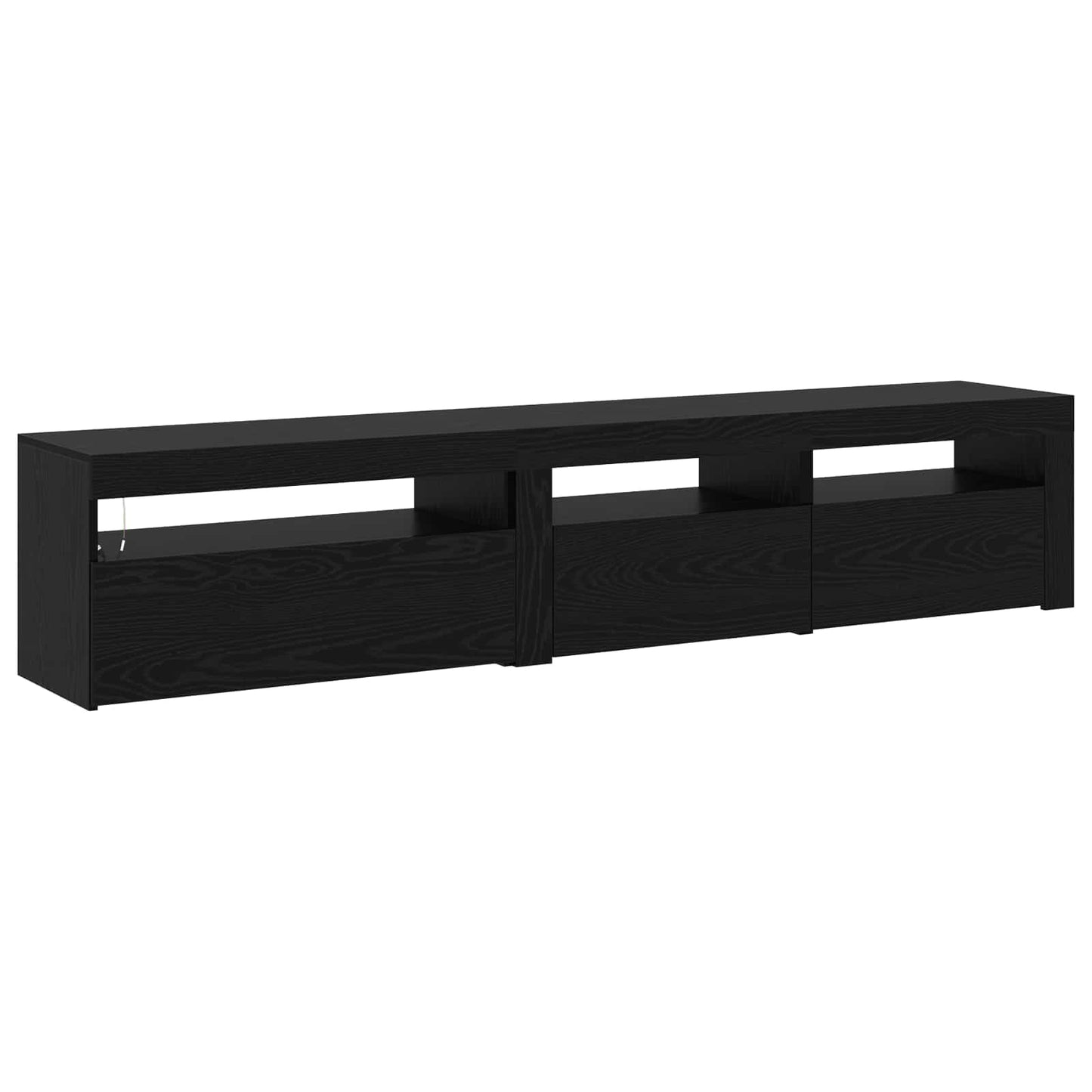 TV Cabinet 2 pcs Black Oak 195 x 35 x 40 cm Engineered Wood