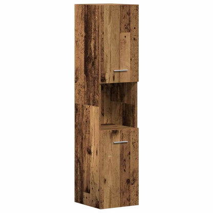 Bathroom Furniture Set with Door 3 pcs Old Wood Engineered Wood