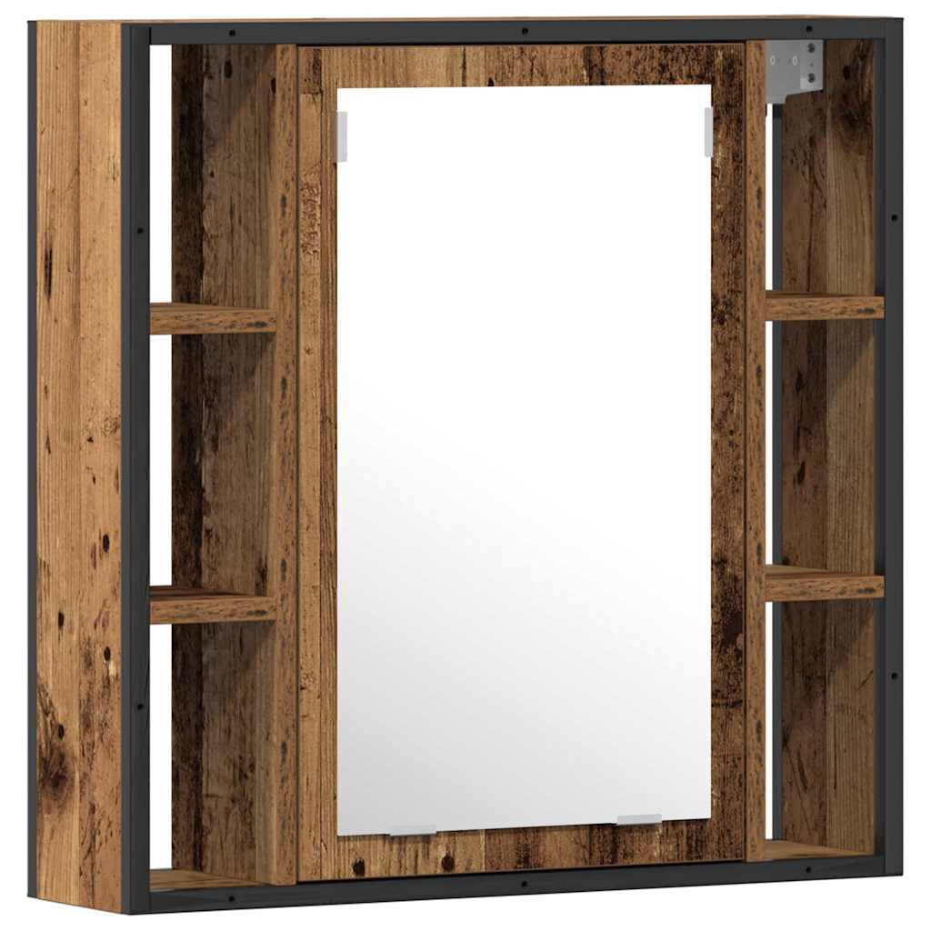 Bathroom Furniture Set with Shelf 2 pcs Brown Engineered wood