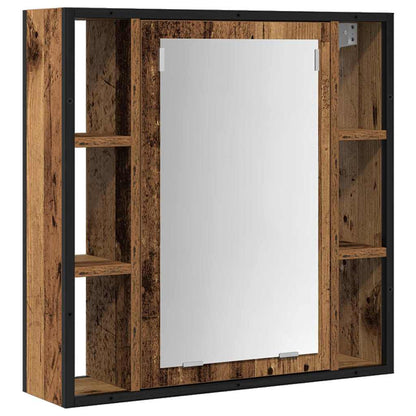 Bathroom Furniture Set with Shelf 2 pcs Brown Engineered wood