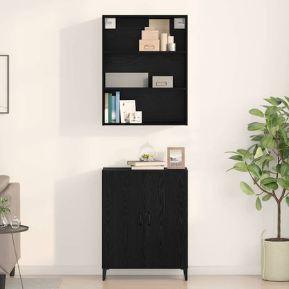 Highboard Black Oak 69.5 x 32.5 x 180 cm Engineered Wood