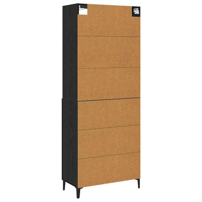 Highboard Black Oak 69.5 x 32.5 x 180 cm Engineered Wood