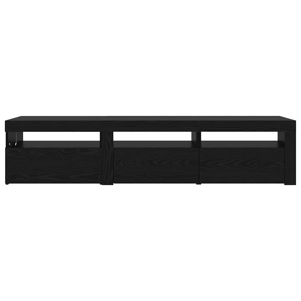 TV Cabinet 2 pcs Black Oak 180 x 35 x 40 cm Engineered Wood