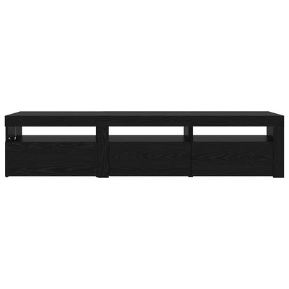 TV Cabinet 2 pcs Black Oak 180 x 35 x 40 cm Engineered Wood