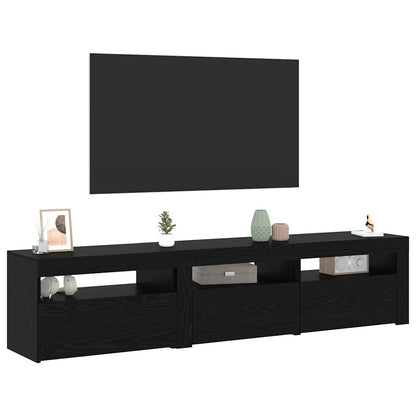 TV Cabinet 2 pcs Black Oak 180 x 35 x 40 cm Engineered Wood