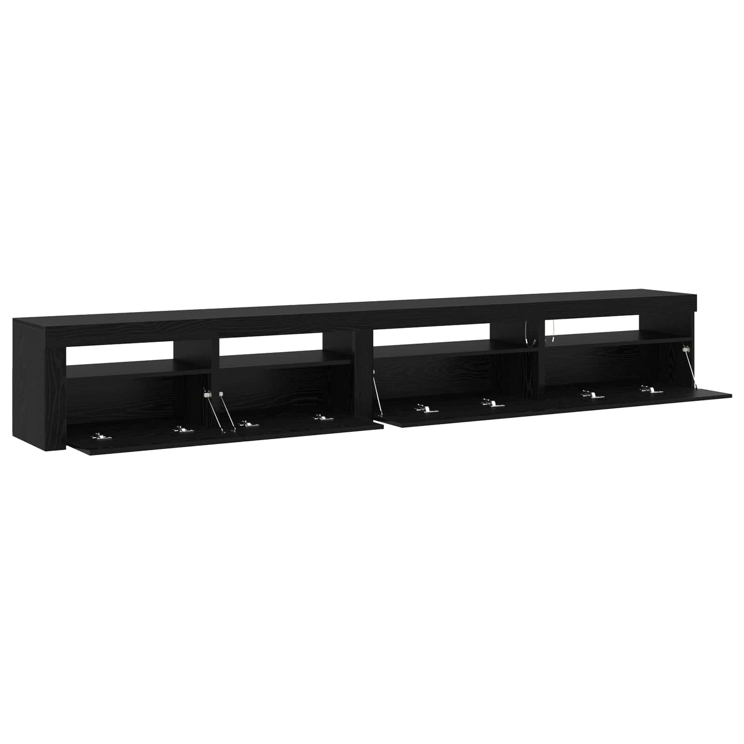 TV Cabinet Set 3 pcs Black Oak 270 x 35 x 40 cm Engineered Wood