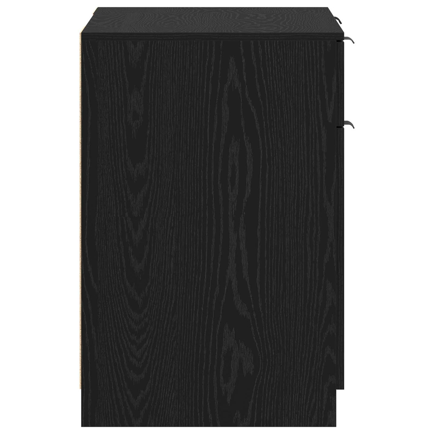 Desk with Drawer Black Oak 133 x 50 x 75 cm Engineered Wood