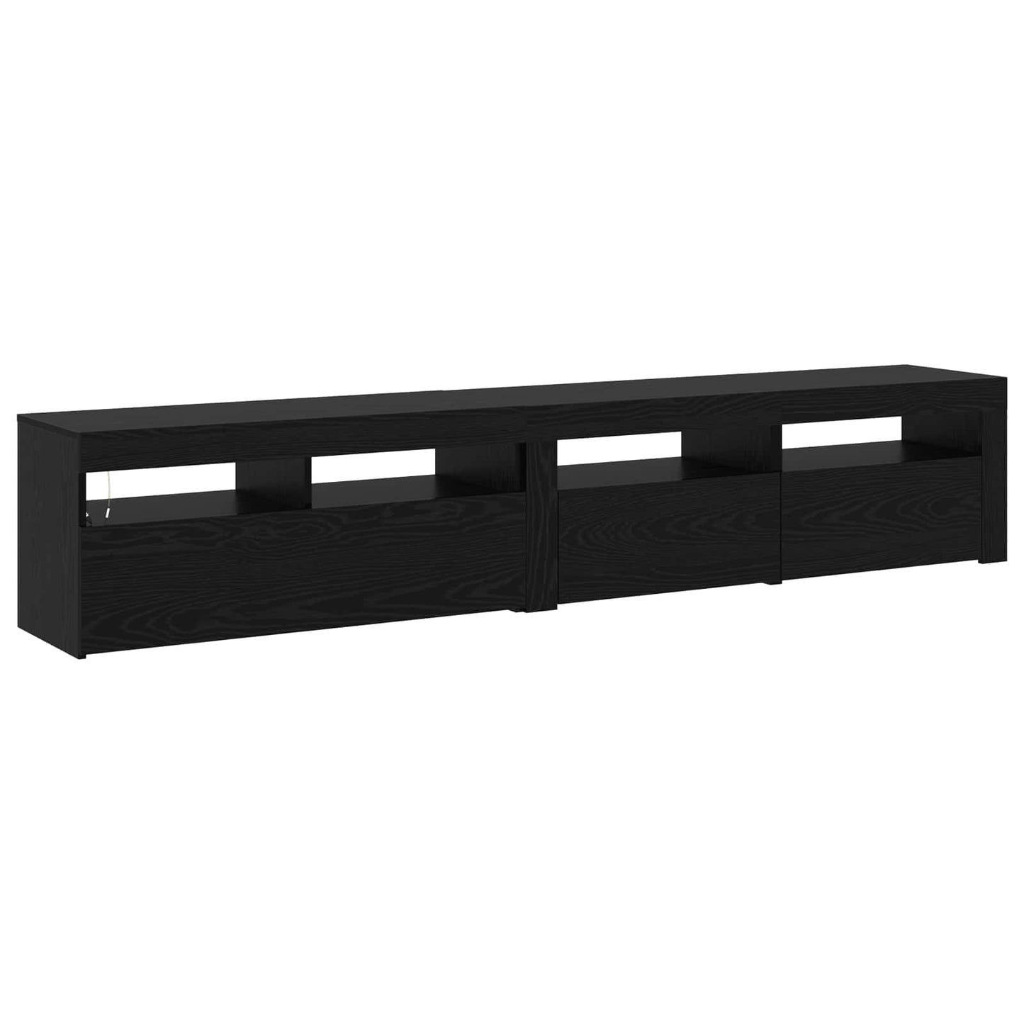 TV Cabinet 2 pcs Black Oak 210 x 35 x 40 cm Engineered Wood