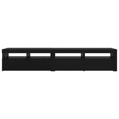 TV Cabinet 2 pcs Black Oak 210 x 35 x 40 cm Engineered Wood